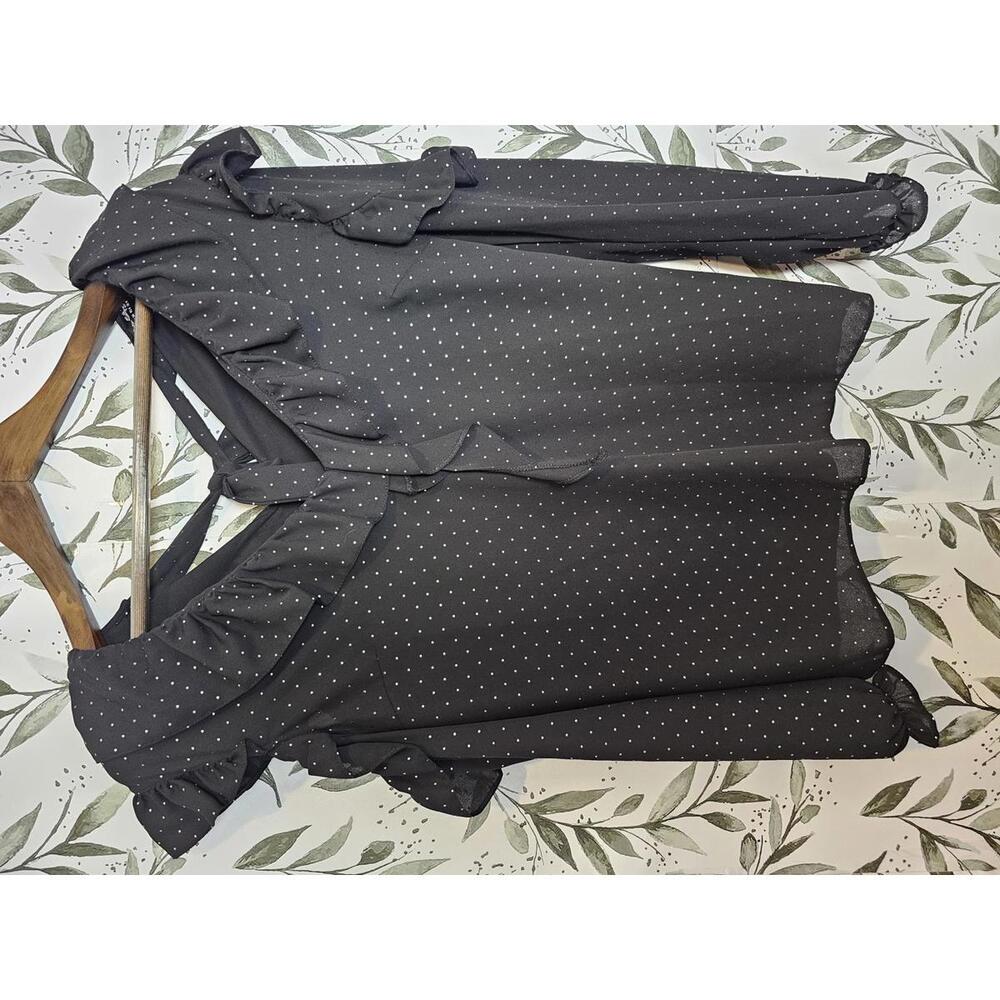 Miss Selfridge Blouse Black Womens Size 4 Off Shoulder